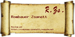 Rombauer Zsanett névjegykártya
